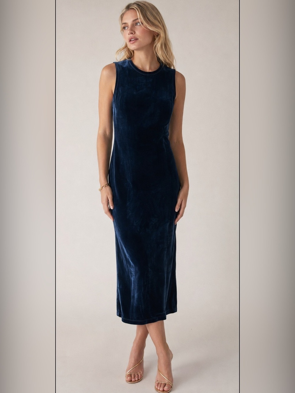 Corey Lynn Calter Navy Blue Midi Dress Size Small 36720 - Picture 2 of 12